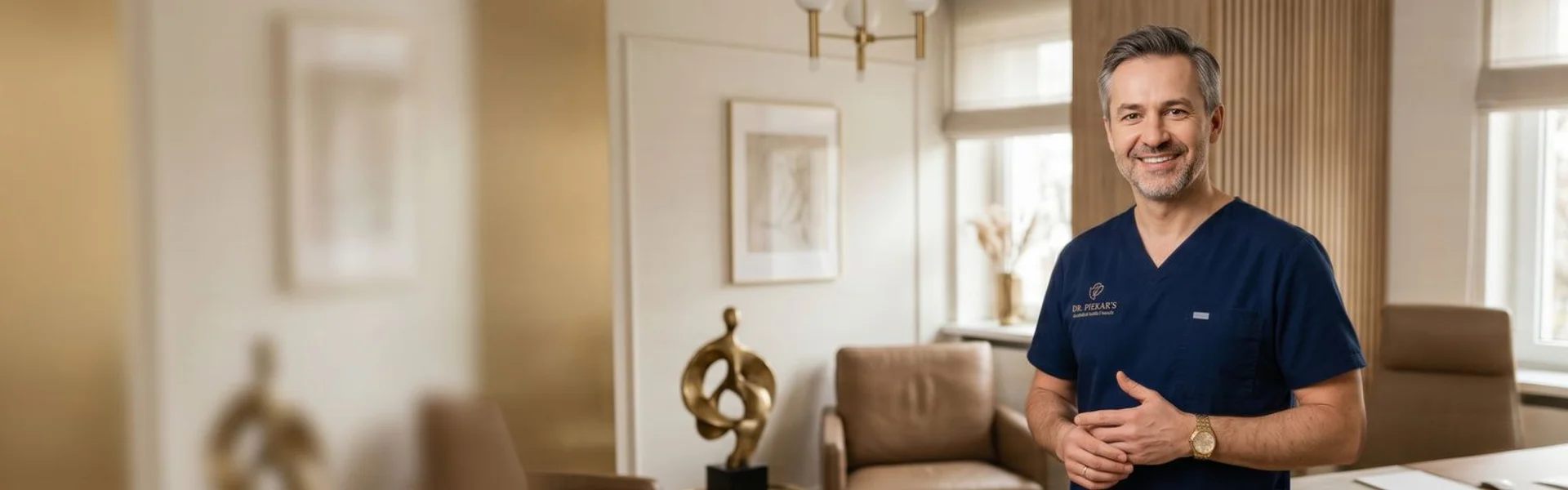 Wnętrze Kliniki Dr. Piekar — tło sekcji