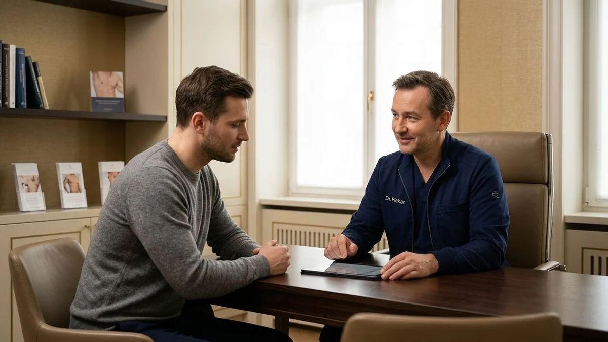 Dyskretna konsultacja ginekomastii w Klinice Dr. Piekar