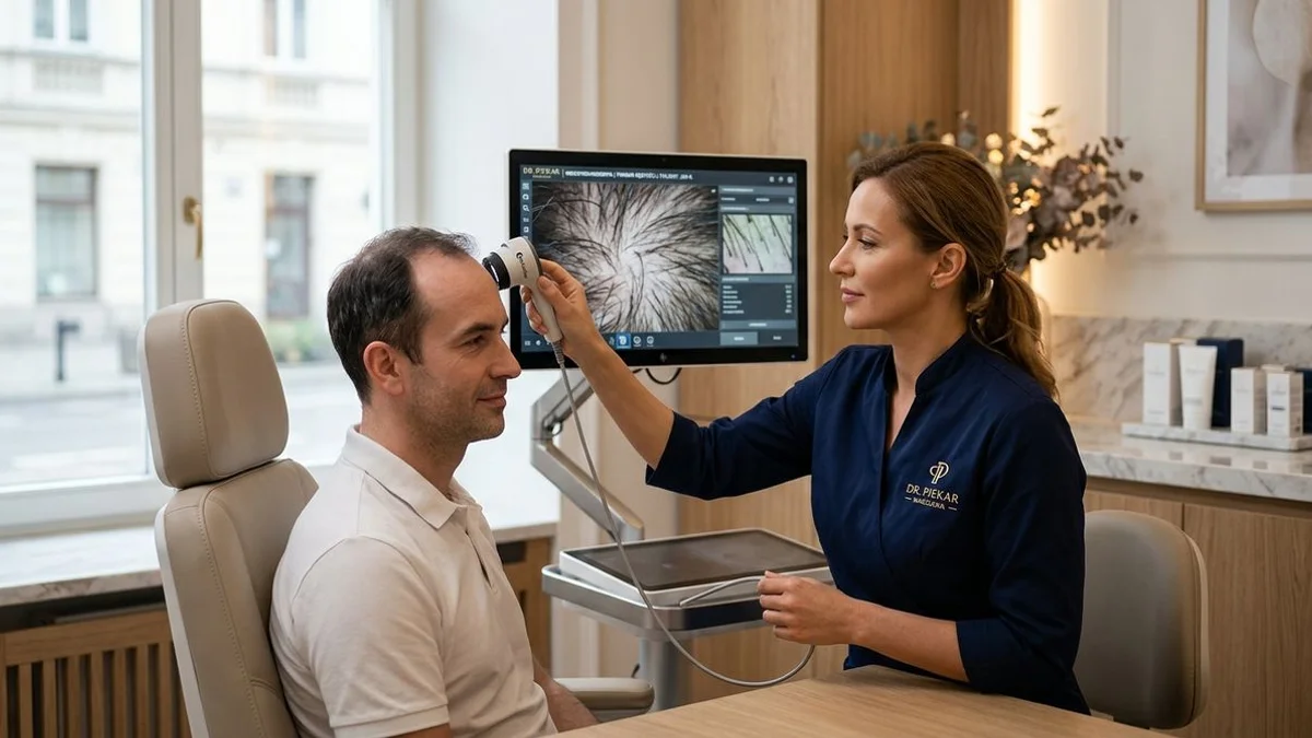 Wideotrichoskopia — precyzyjna diagnostyka trychologiczna w Klinice Dr. Piekar